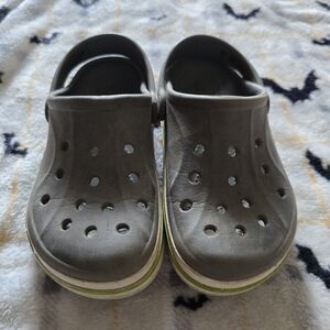 Crocs C6 Toddler Gray Neon Green Clogs